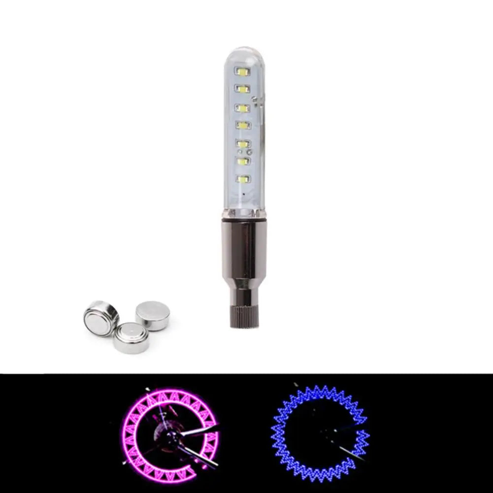 Highlight Bike Tire Valve Light 15 patterns mountain road bike bicycle lights LEDS Tyre Tire Valve Caps Wheel spokes LED Light