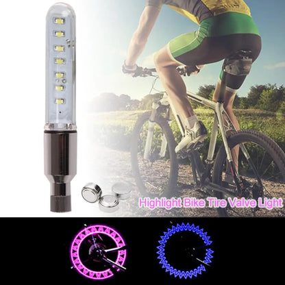 Highlight Bike Tire Valve Light 15 patterns mountain road bike bicycle lights LEDS Tyre Tire Valve Caps Wheel spokes LED Light