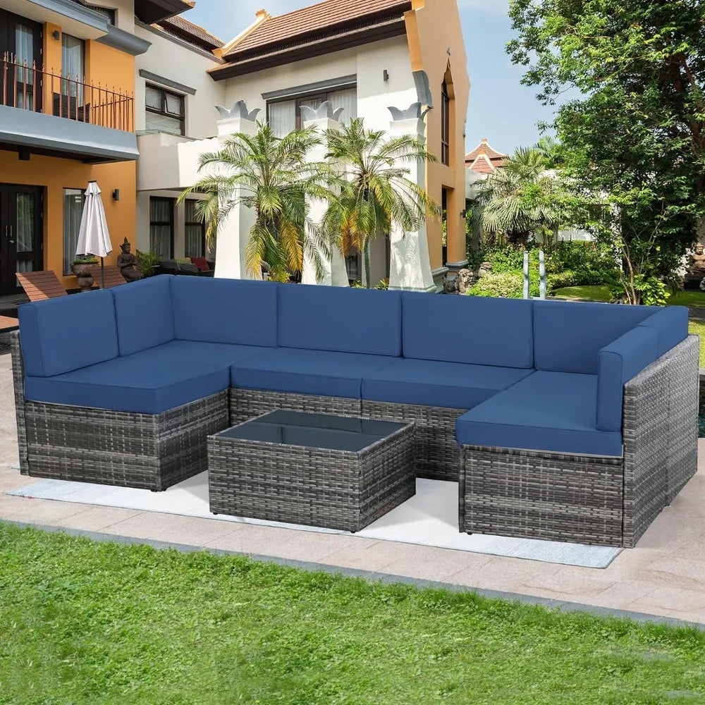 7 Piece Outdoor Patio Furniture Set