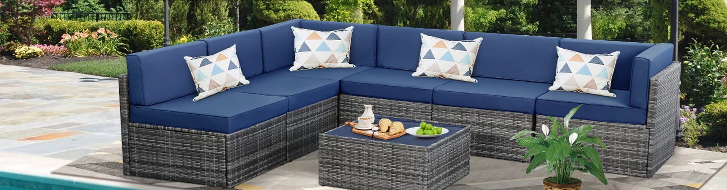 7 Piece Outdoor Patio Furniture Set