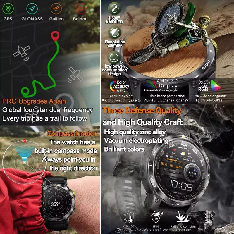 Outdoor Professional GPS Trajectory Smart Watch