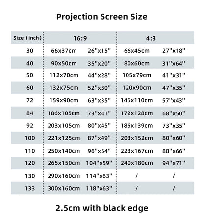 LEJIADA Projector Screen