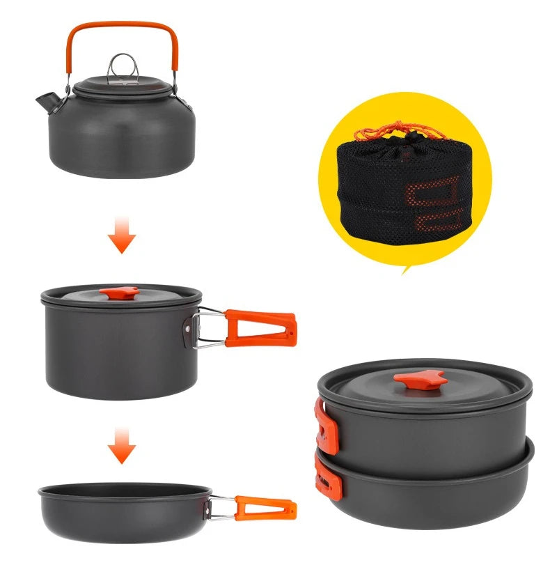 Camping Equipment Cookware Set