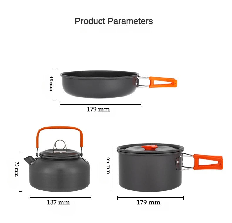 Camping Equipment Cookware Set