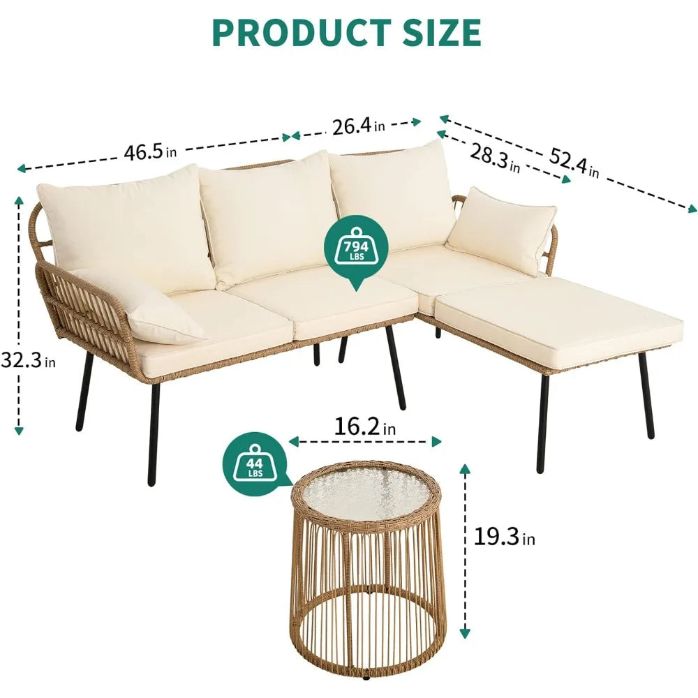 YITAHOME 3 Pieces Patio Furniture Set