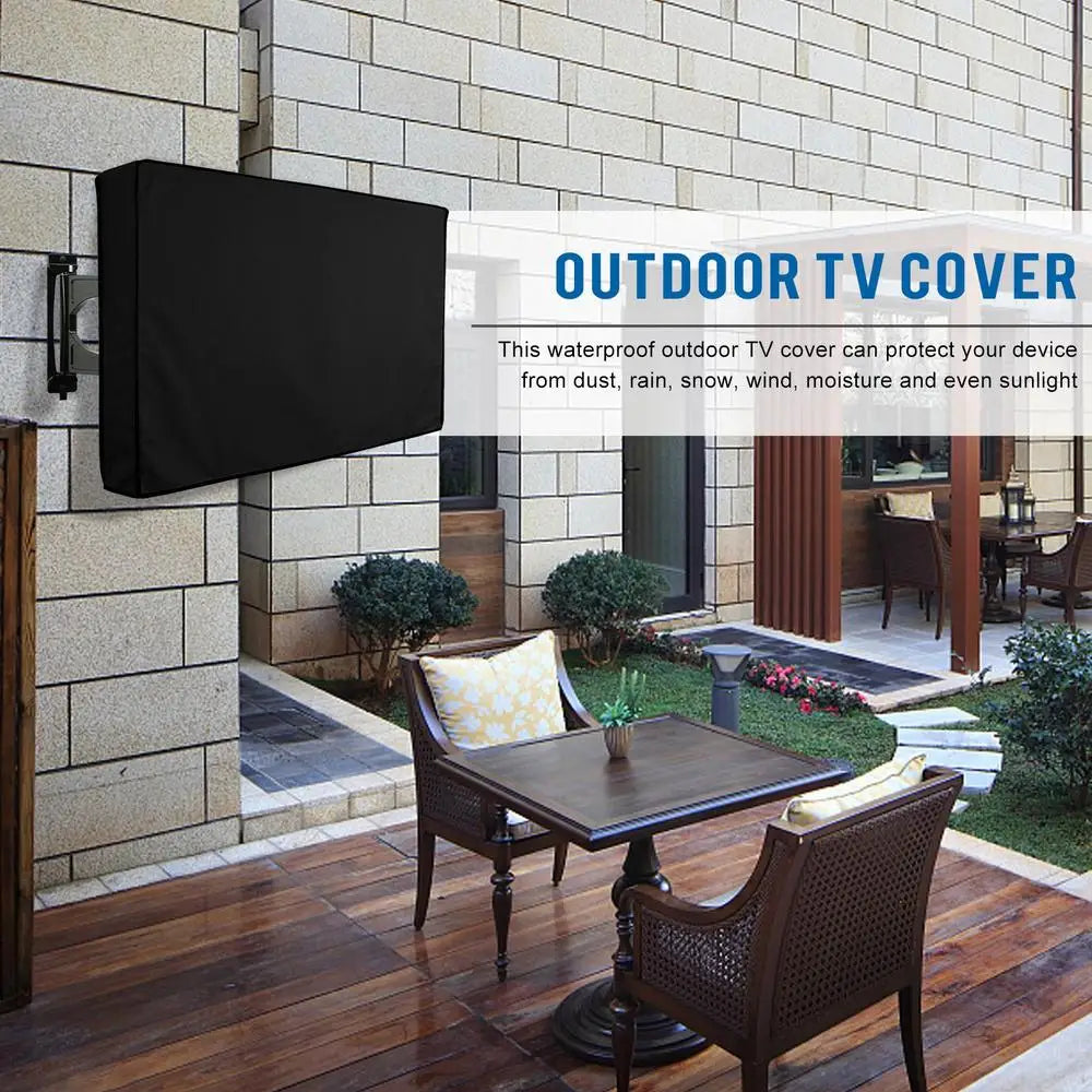 New Outdoor Garden TV Cover for Outside Flat Screen TV Waterproof and Dustproof TV Screen Protector