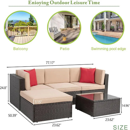 5-piece terrace furniture set