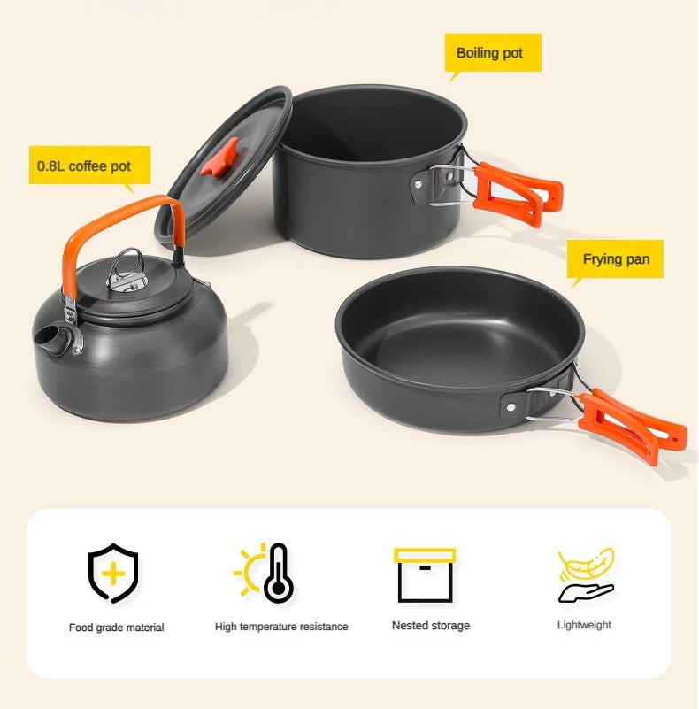 Camping Equipment Cookware Set