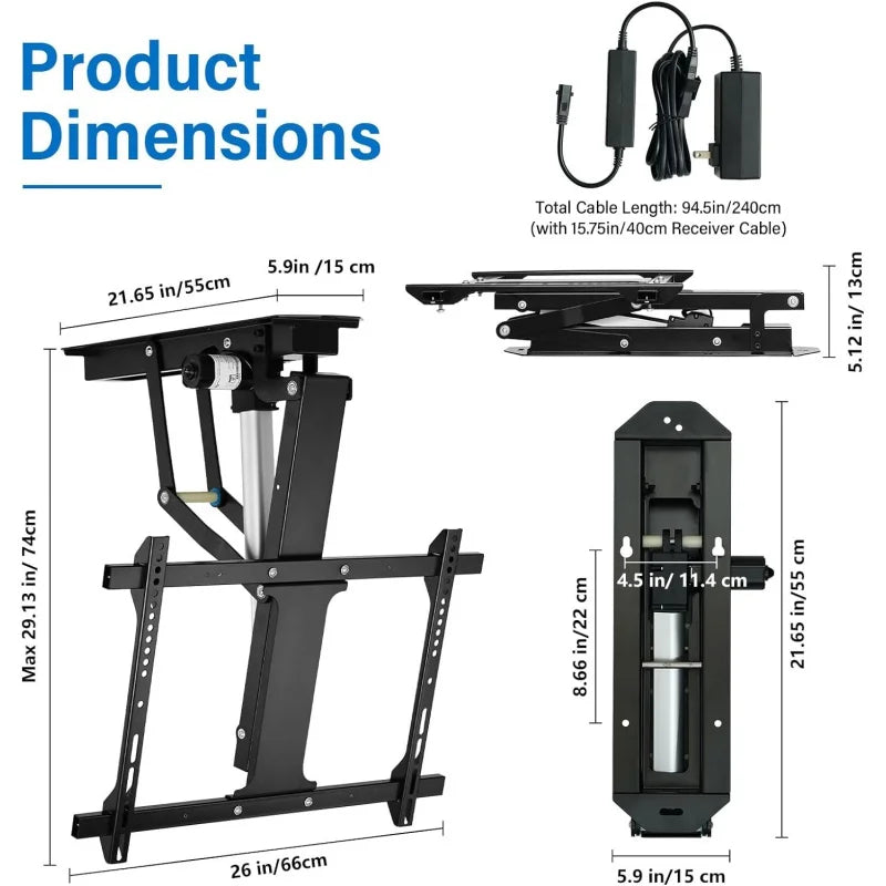 TOPSKY Electric Adjustable Ceiling TV Mount