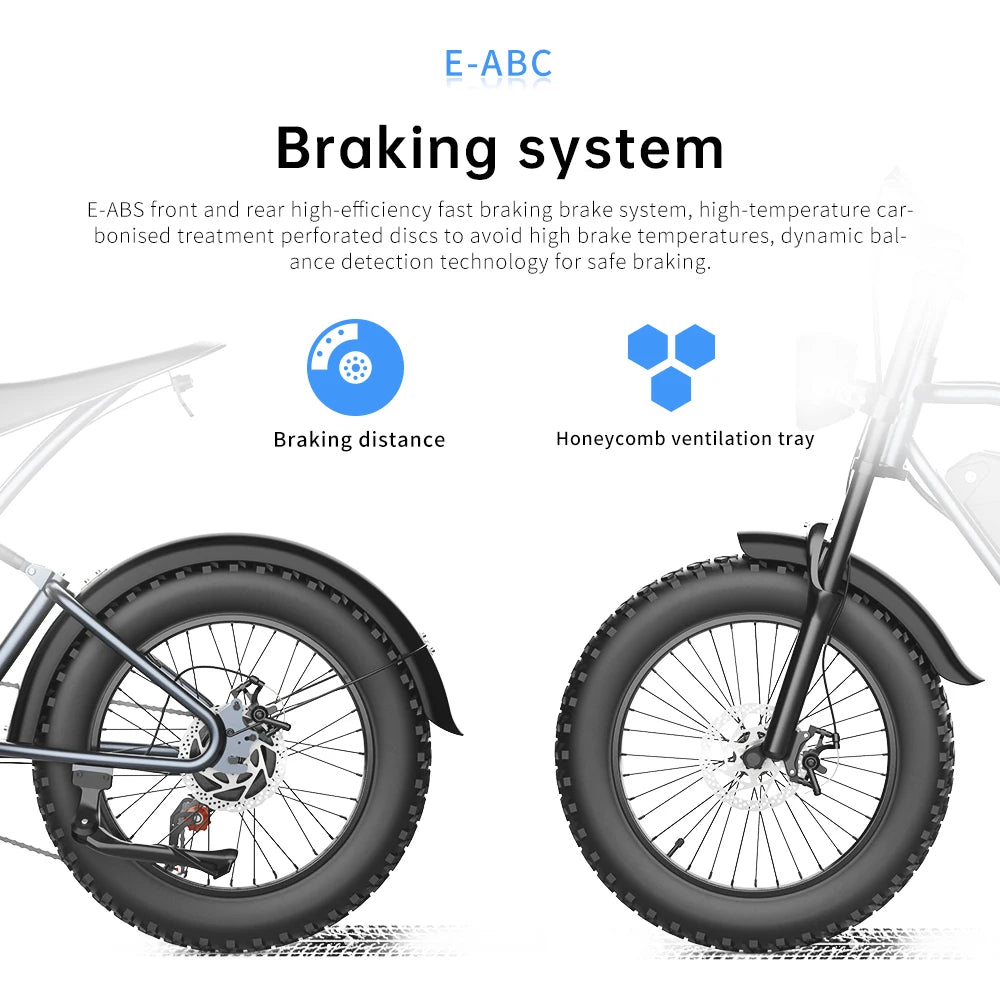 EKX T1 Electric Bike 20‘’*4.0 Fat Tires