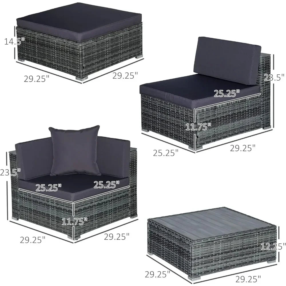 6 Piece Patio Furniture Set