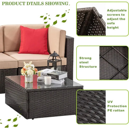 5-piece terrace furniture set