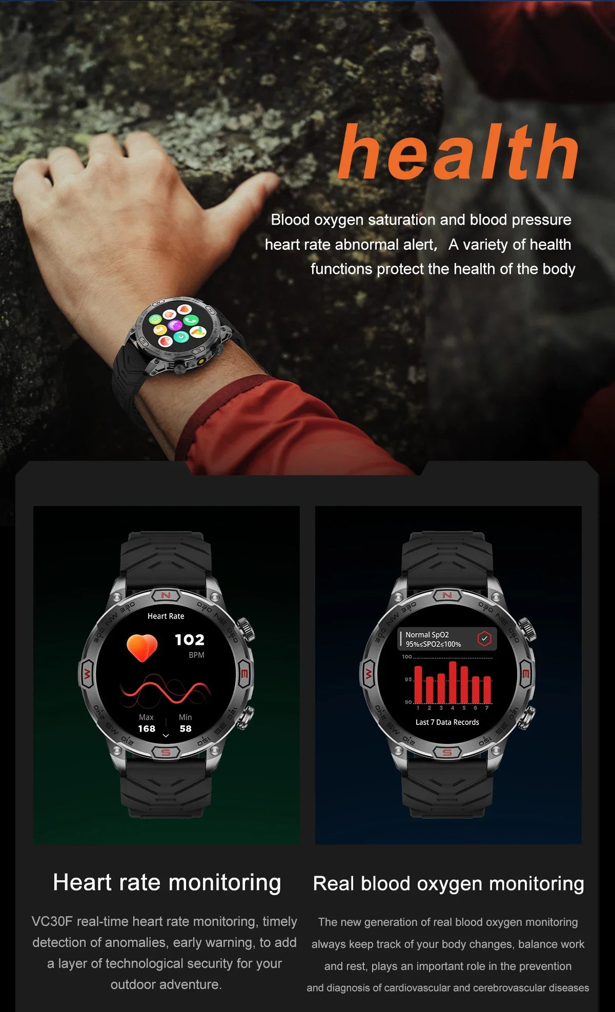 New Outdoor Military Smart Watch