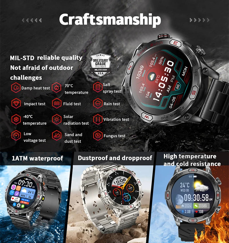 New Outdoor Military Smart Watch