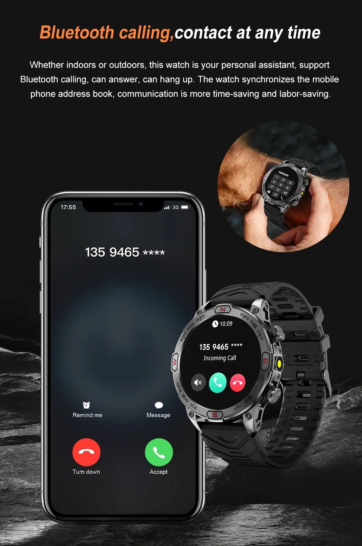 New Outdoor Military Smart Watch