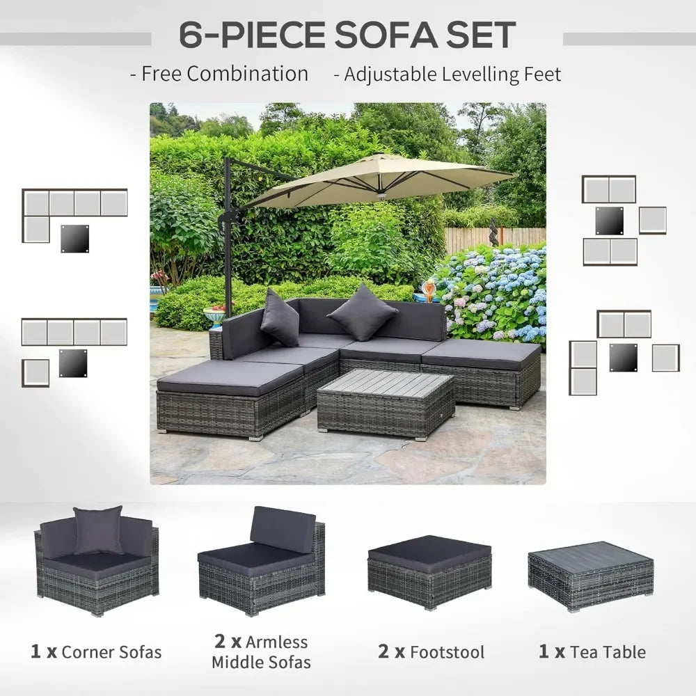 6 Piece Patio Furniture Set