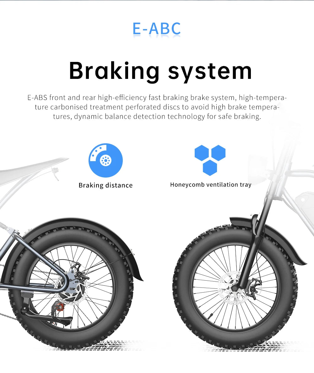 EKX T1 Electric Bike 20‘’*4.0 Fat Tires