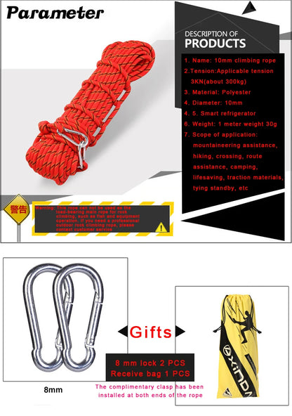 10m20m Outdoor Rescue Rope